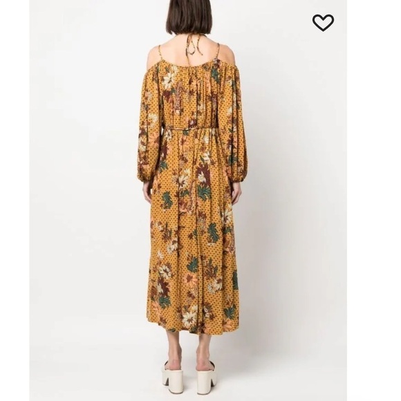 Ulla Johnson Yellow Noemi Halterneck Midi Dress - Picture 8 of 16